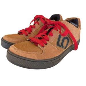 Five Ten Freerider Mens Mountain Bike Shoes Tan Brown Red Stealth Rubber MTB 9